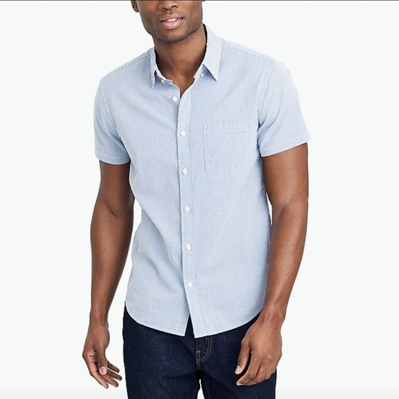 J. Crew Factory Other - 🌵J. Crew cotton blue striped seersucker shirt
